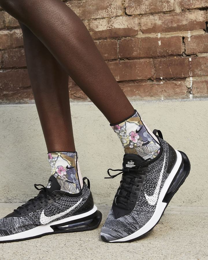 Zapatillas Nike Air Max Flyknit Racer Mujer Negras Blancas | LKMZN-0674