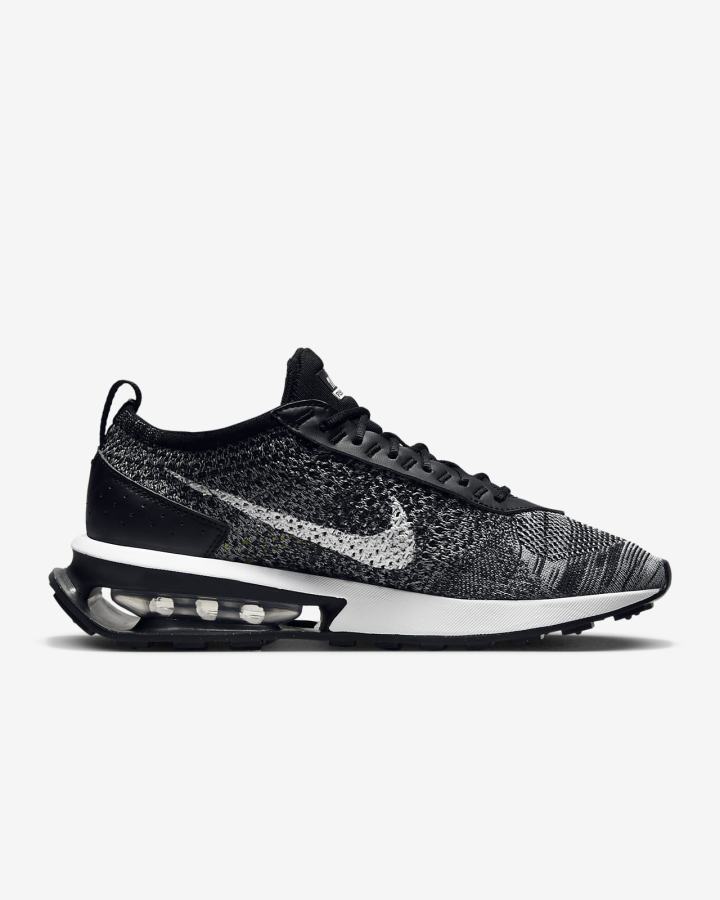 Zapatillas Nike Air Max Flyknit Racer Mujer Negras Blancas | LKMZN-0674