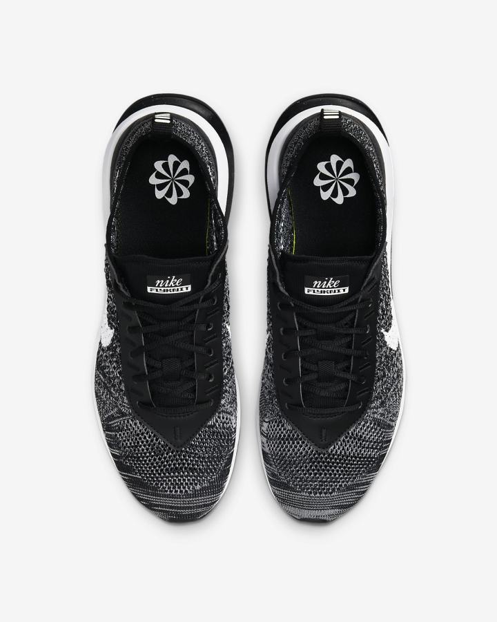Zapatillas Nike Air Max Flyknit Racer Mujer Negras Blancas | LKMZN-0674