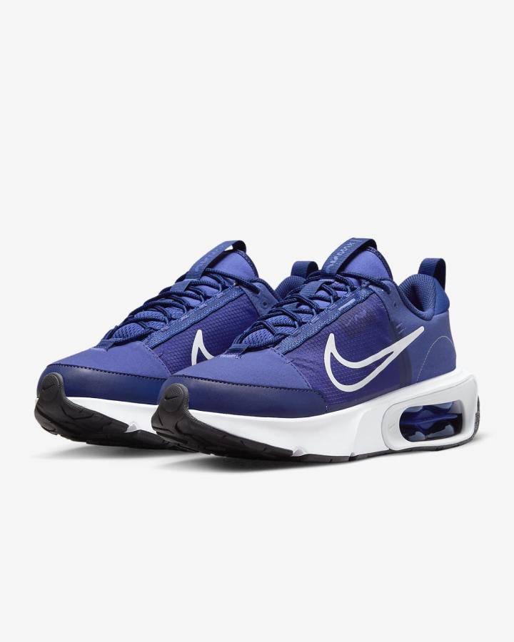 Zapatillas Nike Air Max INTRLK Mujer Azul Real Oscuro Azules Blancas Plateadas | JMZHV-1709
