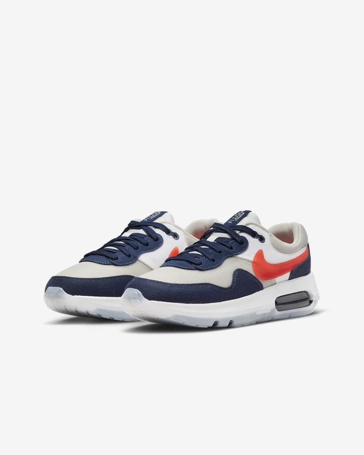 Zapatillas Nike Air Max Motif Kids Niña Beige Azul Marino Blancas Rojas | AYIDC-2649