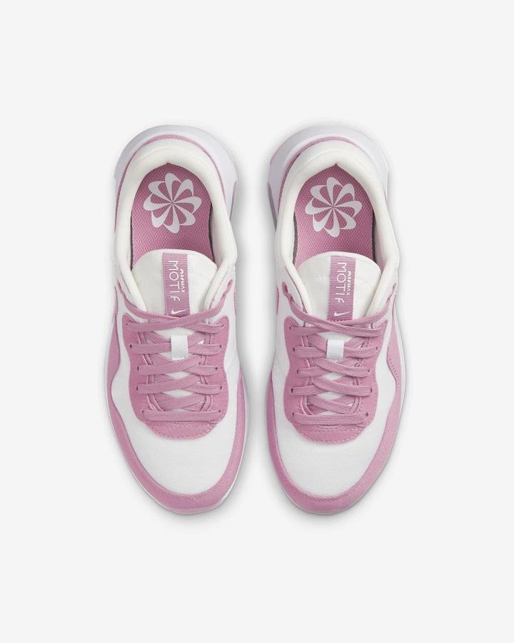 Zapatillas Nike Air Max Motif Kids Niña Blancas Rosas | HFKVB-3416