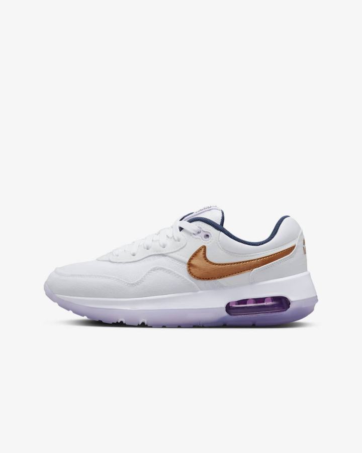 Zapatillas Nike Air Max Motif Kids Niña Blancas Azul Marino Moradas Metal Cobra | SYBXJ-4257