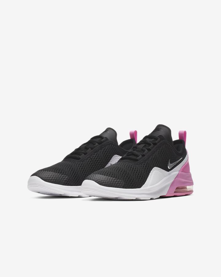 Zapatillas Nike Air Max Motion 2 Kids Niña Negras Rosas Blancas Metal Plateadas | KTECP-0527