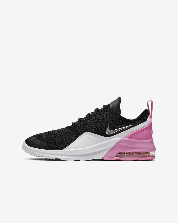 Zapatillas Nike Air Max Motion 2 Kids Niña Negras Rosas Blancas Metal Plateadas | KTECP-0527