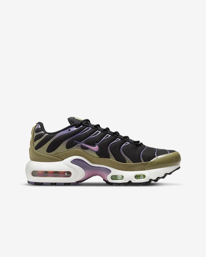 Zapatillas Nike Air Max Plus Kids Niño Negras Moradas Rosas | FLWIB-3590