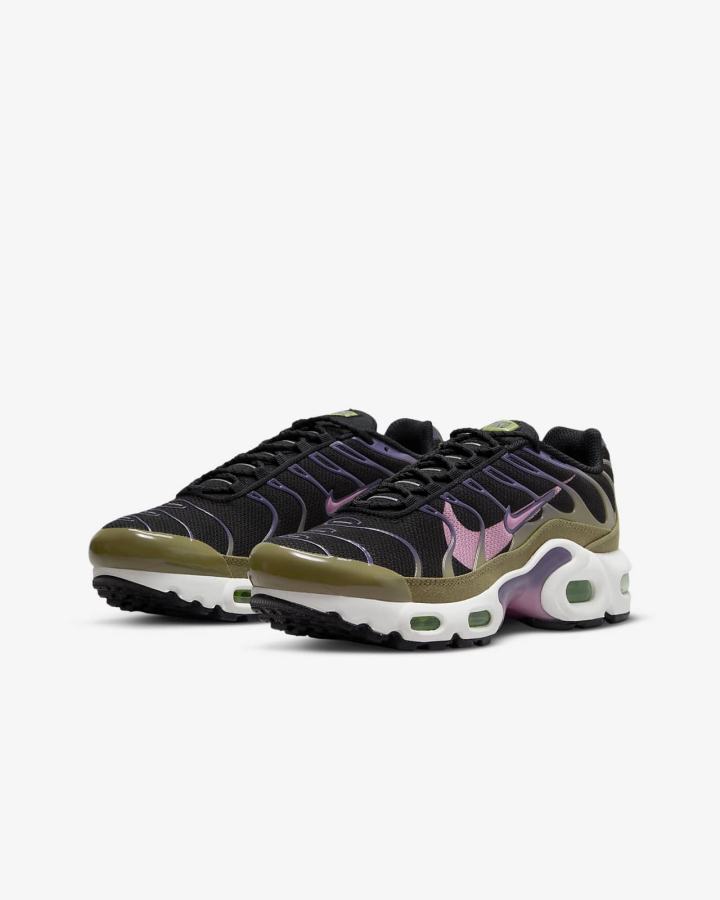 Zapatillas Nike Air Max Plus Kids Niño Negras Moradas Rosas | FLWIB-3590
