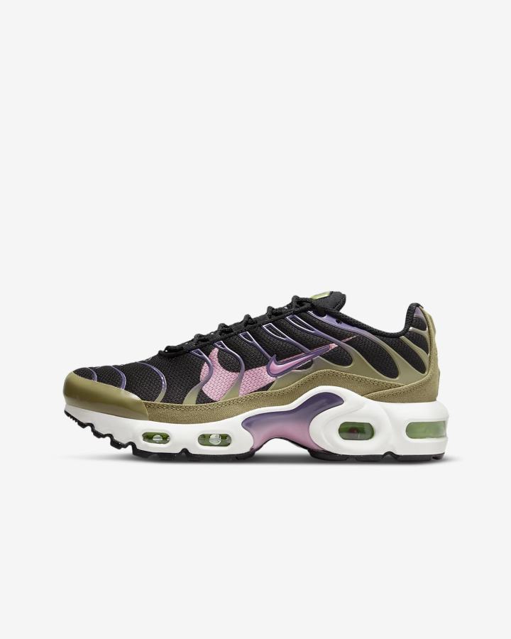 Zapatillas Nike Air Max Plus Kids Niño Negras Moradas Rosas | FLWIB-3590