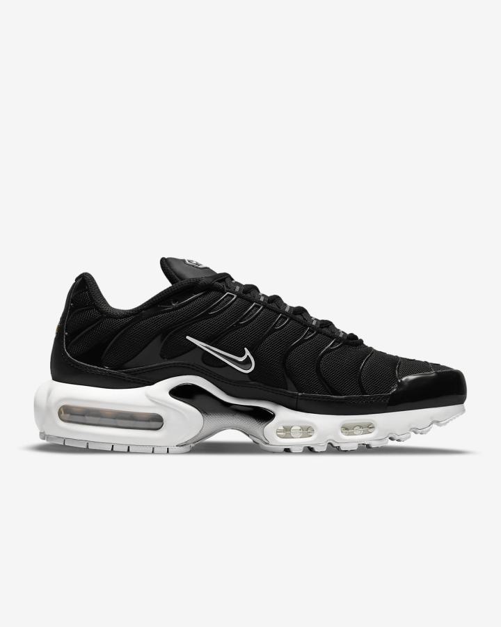 Zapatillas Nike Air Max Plus Mujer Negras Blancas | KQXDU-4218