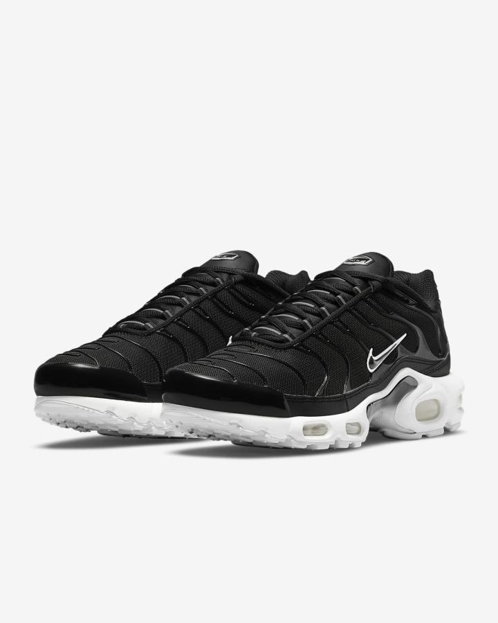 Zapatillas Nike Air Max Plus Mujer Negras Blancas | KQXDU-4218