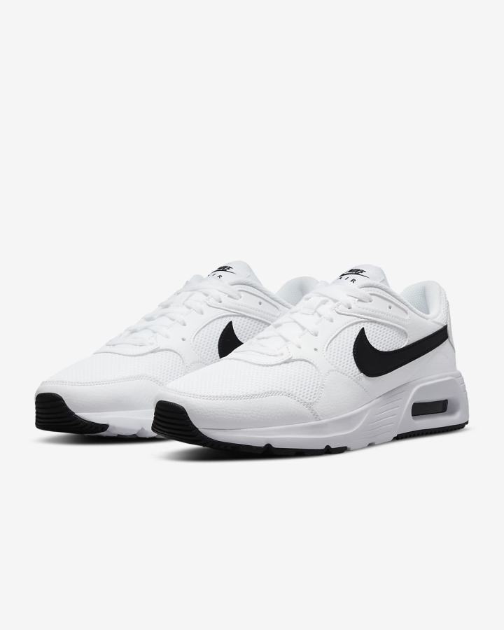 Zapatillas Nike Air Max SC Hombre Blancas Negras | FNMRC-7015