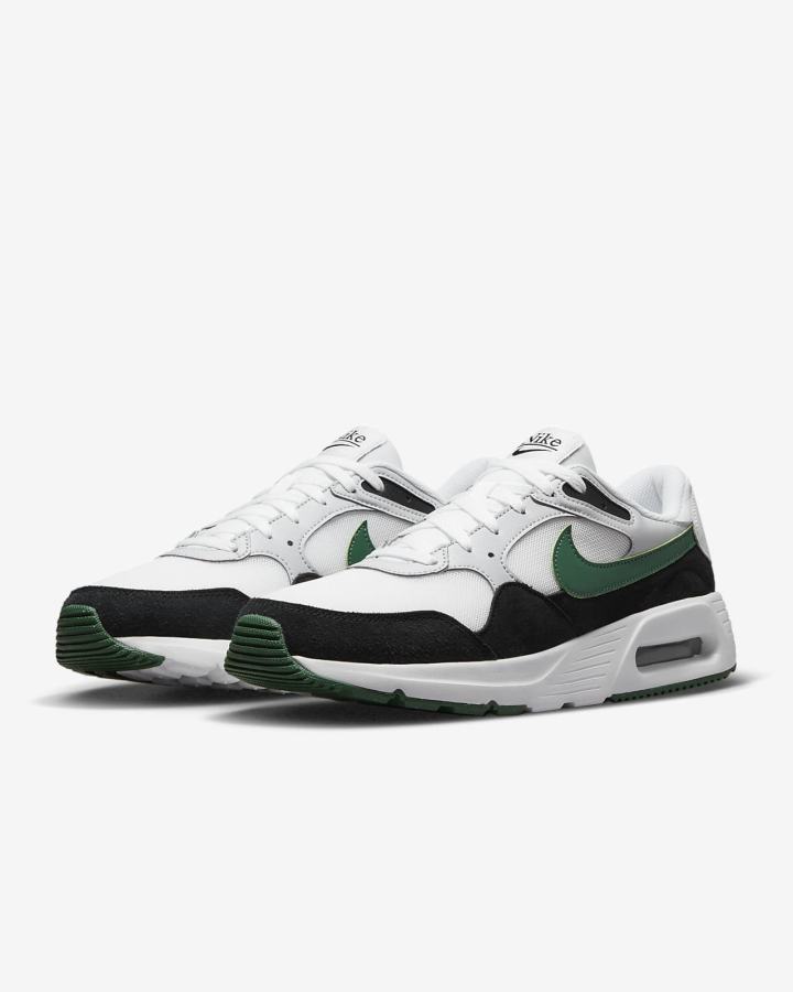 Zapatillas Nike Air Max SC Hombre Blancas Negras Plateadas Verde | VBTGY-4062