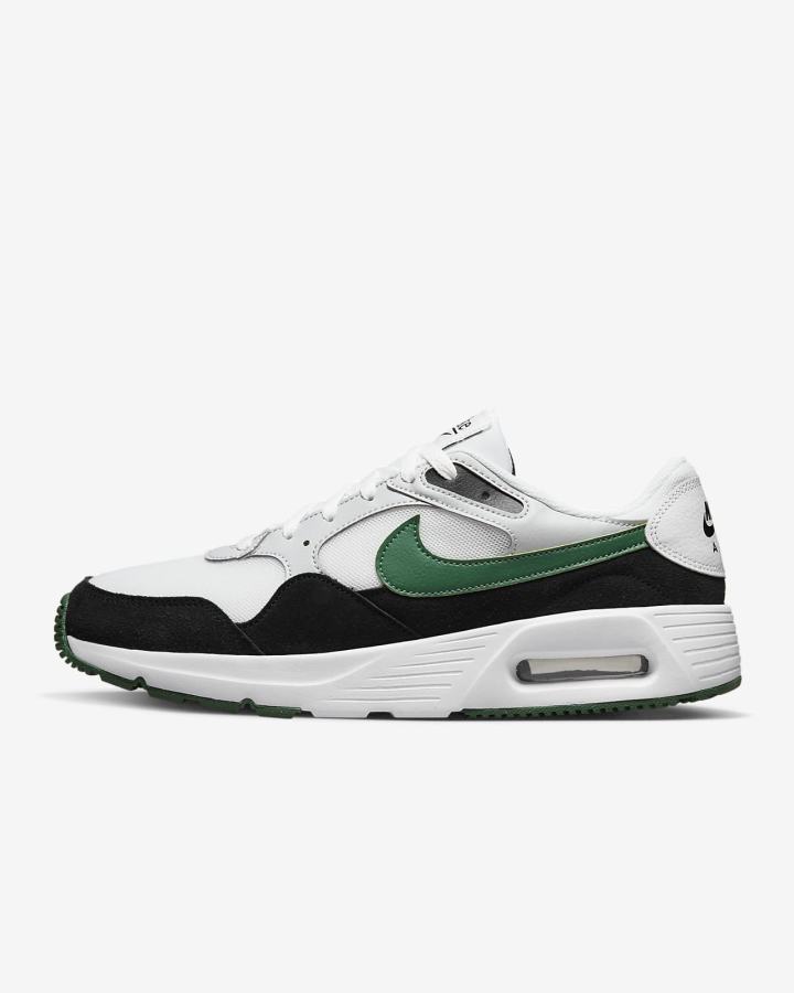 Zapatillas Nike Air Max SC Hombre Blancas Negras Plateadas Verde | VBTGY-4062