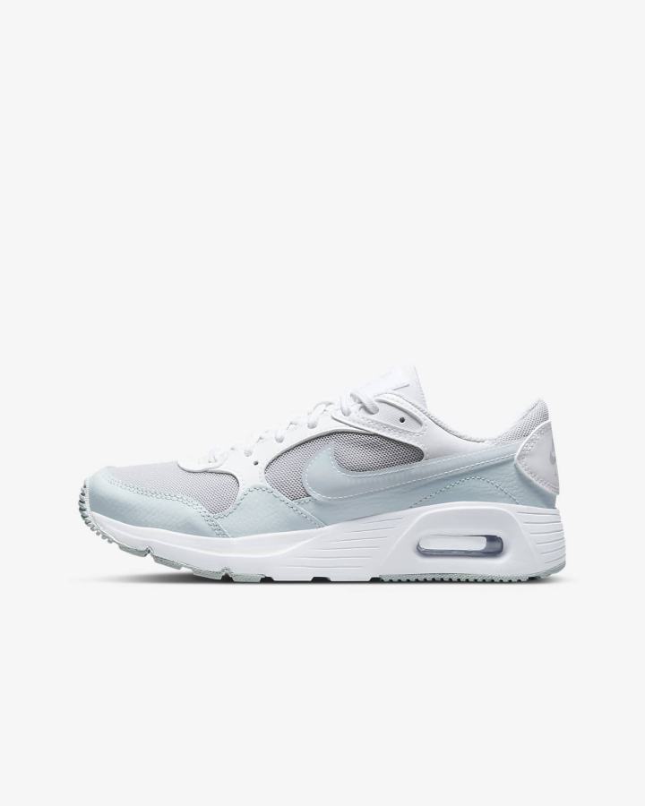 Zapatillas Nike Air Max SC Kids Niña Blancas Metal Plateadas | PHKZS-1035