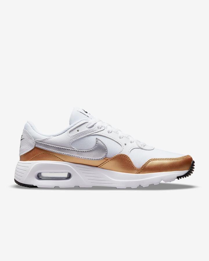 Zapatillas Nike Air Max SC Mujer Blancas Metal Doradas Negras Metal Plateadas | DXMYJ-1392