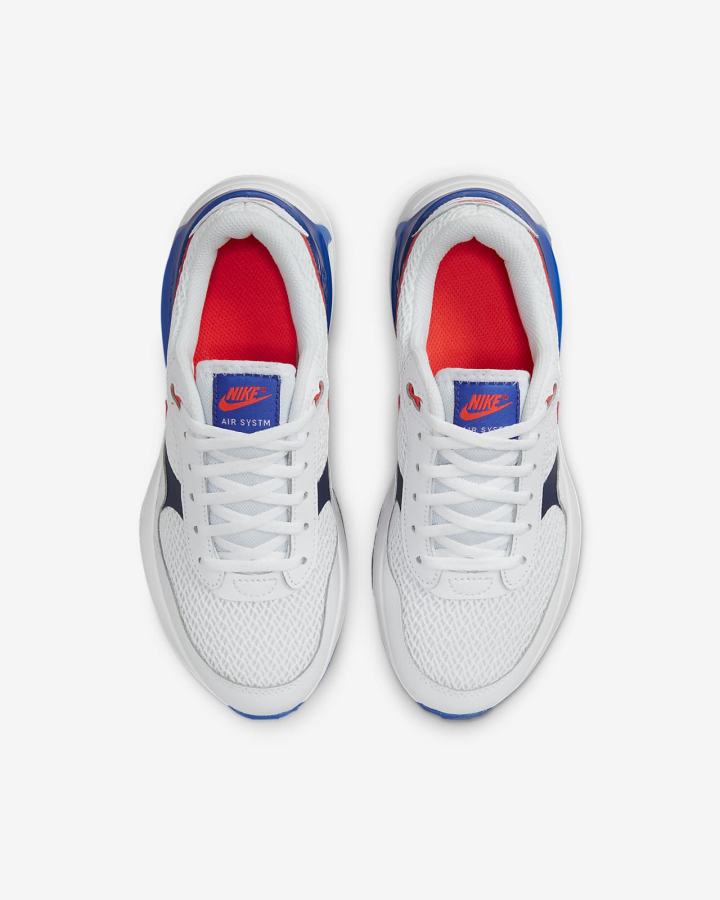 Zapatillas Nike Air Max SYSTM Kids Niña Blancas Azul Marino Azul Real Rojas Claro | LYXEI-1974