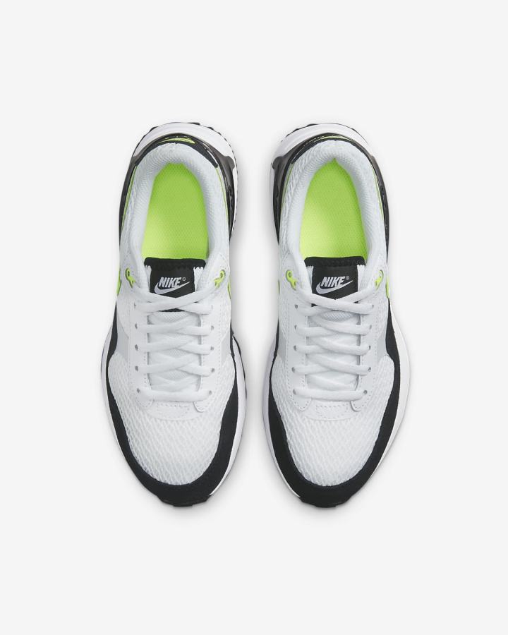 Zapatillas Nike Air Max SYSTM Kids Niño Blancas Plateadas Negras | LYTZO-4386