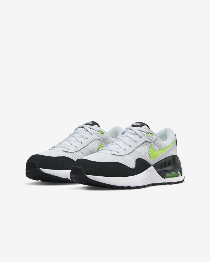Zapatillas Nike Air Max SYSTM Kids Niño Blancas Plateadas Negras | LYTZO-4386