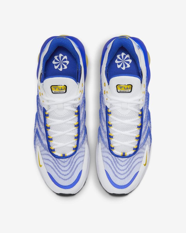Zapatillas Nike Air Max TW Hombre Blancas Azules Negras Amarillo | QOHCG-9857