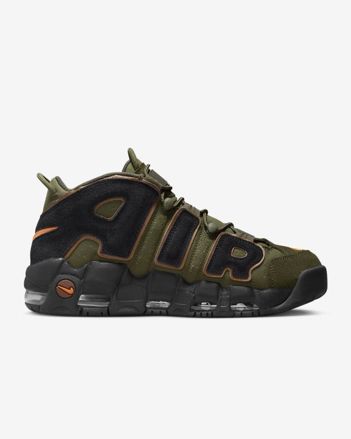 Zapatillas Nike Air More Uptempo '96 Hombre Kaki Naranjas Negras | CFHKW-3846
