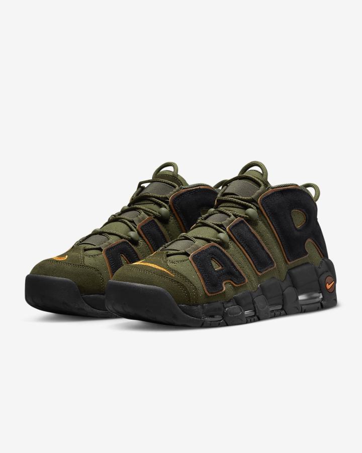 Zapatillas Nike Air More Uptempo '96 Hombre Kaki Naranjas Negras | CFHKW-3846