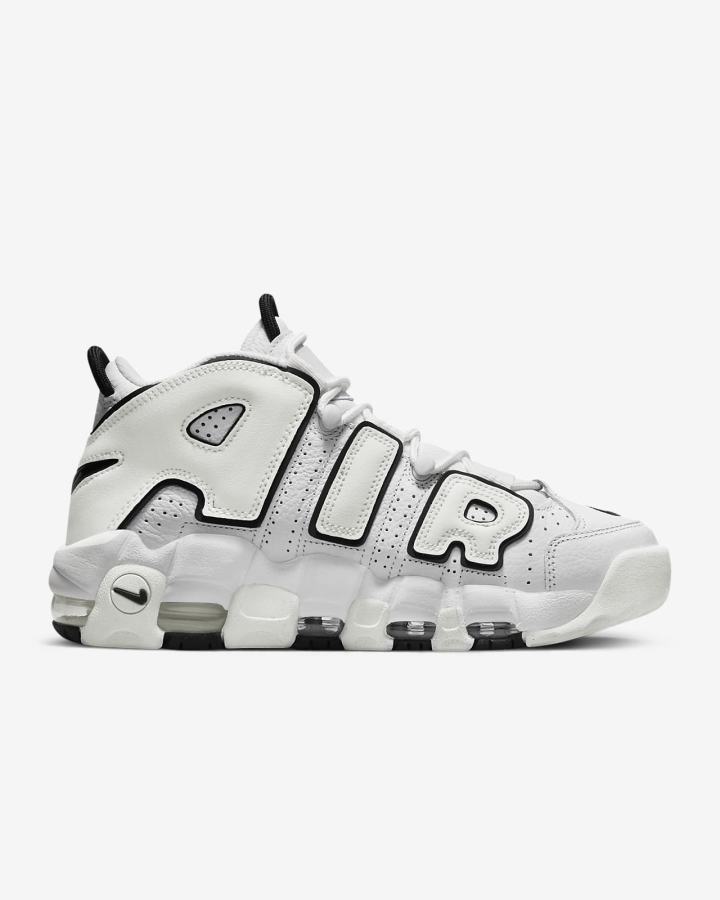Zapatillas Nike Air More Uptempo Mujer Blancas Negras | EAIYC-7904