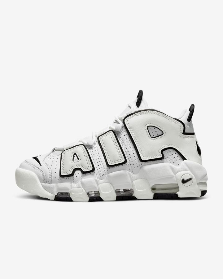 Zapatillas Nike Air More Uptempo Mujer Blancas Negras | EAIYC-7904