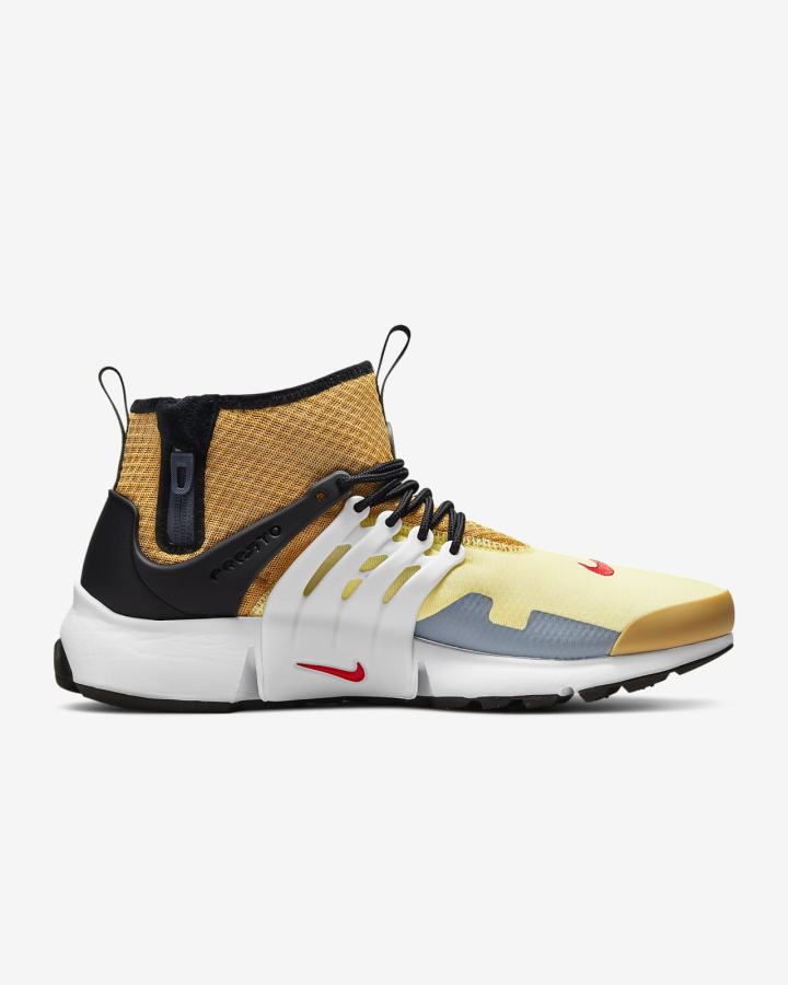 Zapatillas Nike Air Presto Mid Utility Hombre Amarillo Marrones Gris | TVSDN-8540