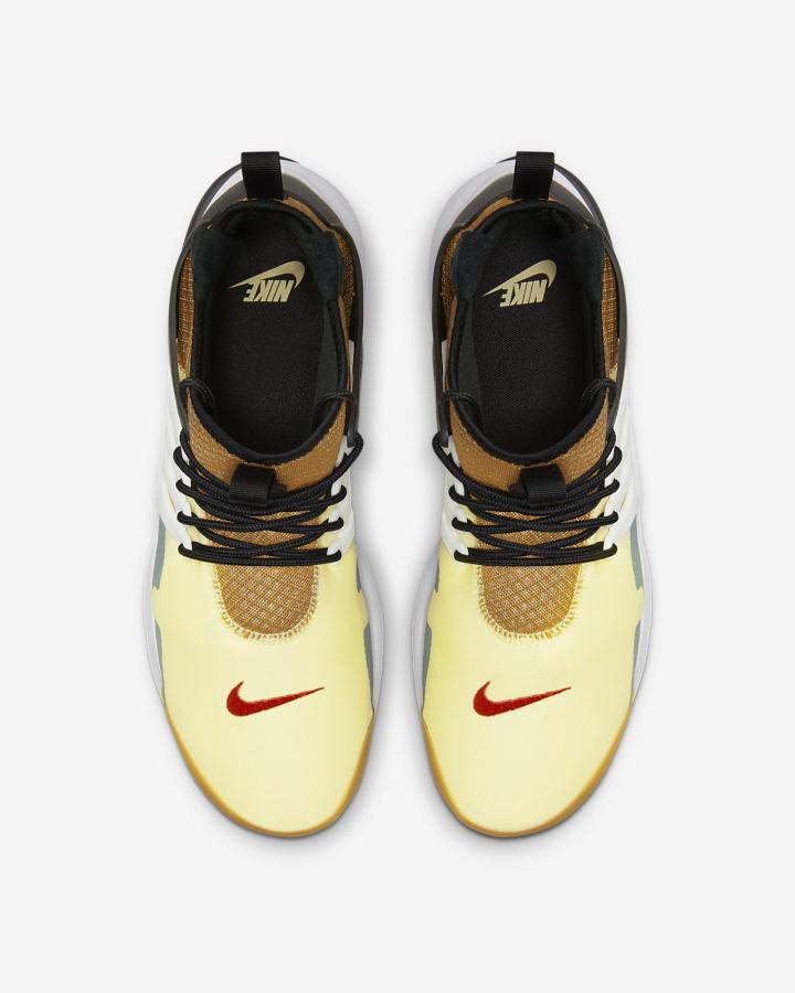 Zapatillas Nike Air Presto Mid Utility Hombre Amarillo Marrones Gris | TVSDN-8540