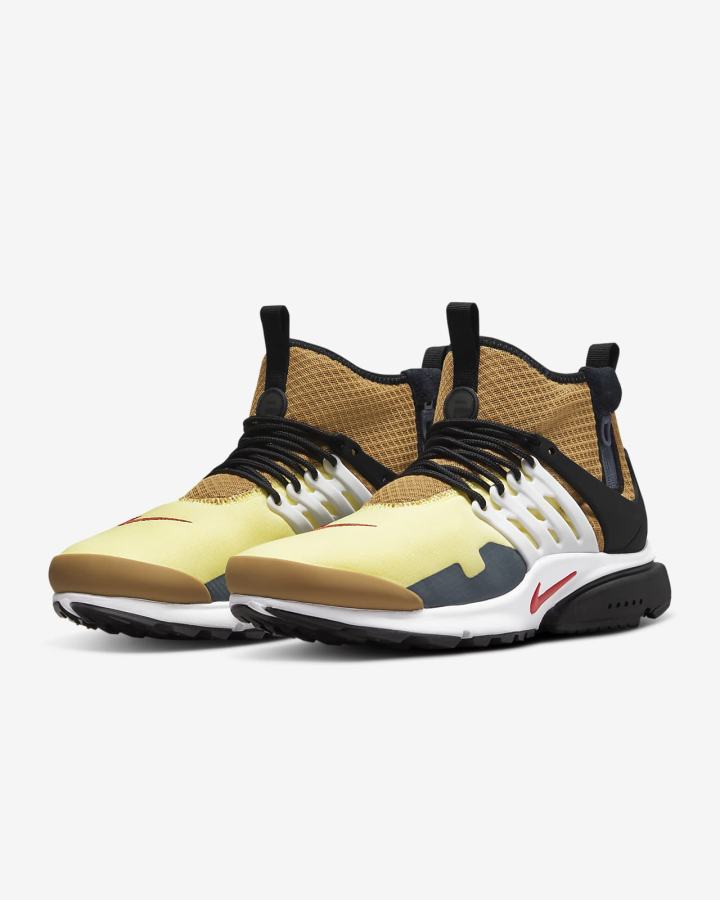 Zapatillas Nike Air Presto Mid Utility Hombre Amarillo Marrones Gris | TVSDN-8540