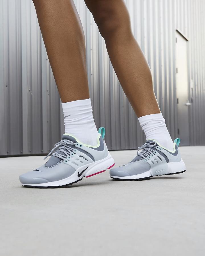 Zapatillas Nike Air Presto Mujer Gris Negras | VGYQS-4923