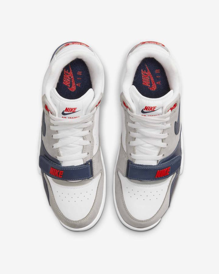Zapatillas Nike Air Trainer 1 Hombre Blancas Gris Rojas Azul Marino | UPSAB-9321