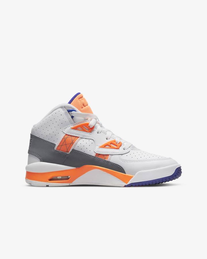 Zapatillas Nike Air Trainer SC Kids Niño Blancas Gris Gris Claro | WASDL-1475