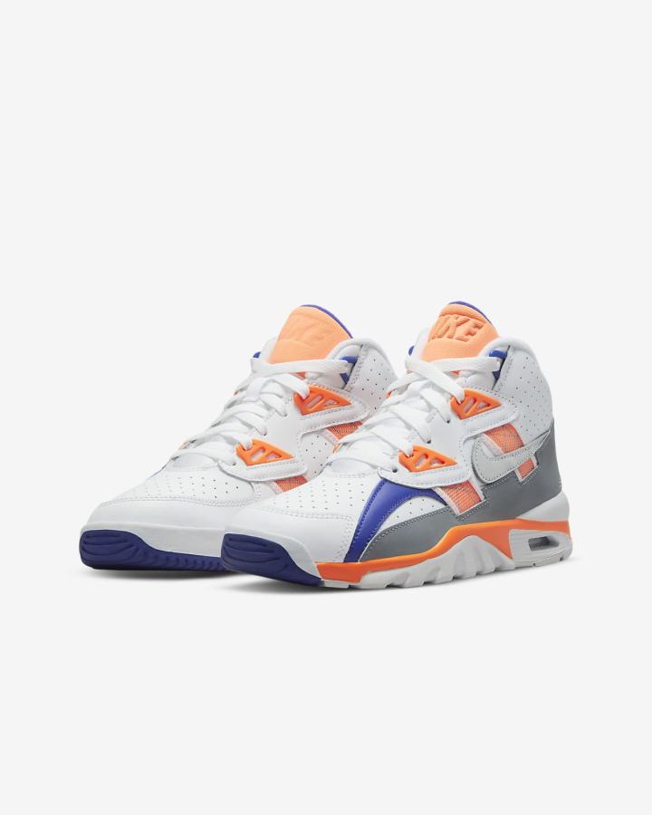 Zapatillas Nike Air Trainer SC Kids Niño Blancas Gris Gris Claro | WASDL-1475