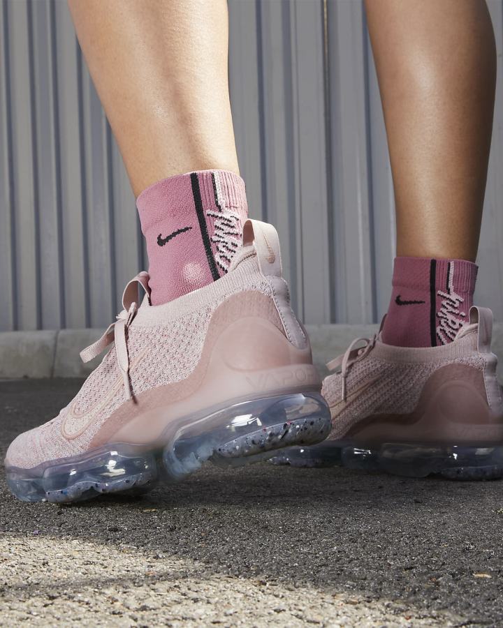 Zapatillas Nike Air VaporMax 2021 Flyknit Mujer Rosas Rosas Metal Plateadas | BNZKR-9203