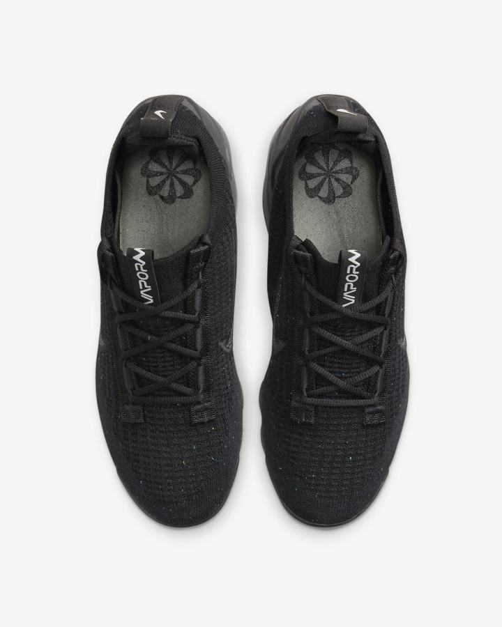 Zapatillas Nike Air VaporMax 2021 Flyknit Mujer Negras Metal Plateadas Negras | DBCLE-5871