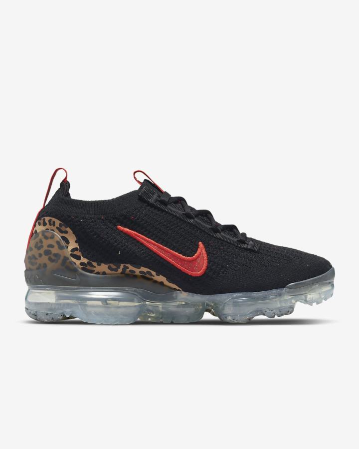 Zapatillas Nike Air VaporMax 2021 Flyknit Mujer Negras Marrones Claro Rojas | XLKJS-4726