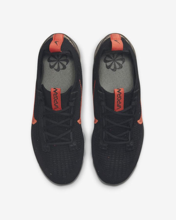 Zapatillas Nike Air VaporMax 2021 Flyknit Mujer Negras Marrones Claro Rojas | XLKJS-4726