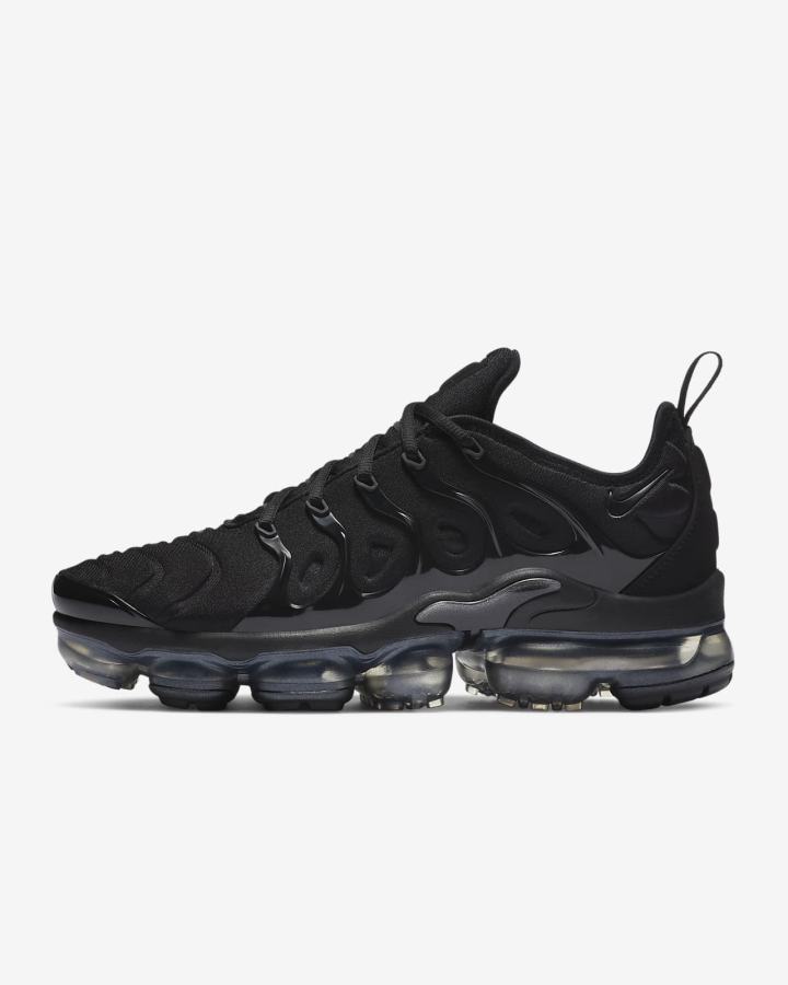 Zapatillas Nike Air VaporMax Plus Mujer Negras Gris Oscuro Negras | KNEFL-2146