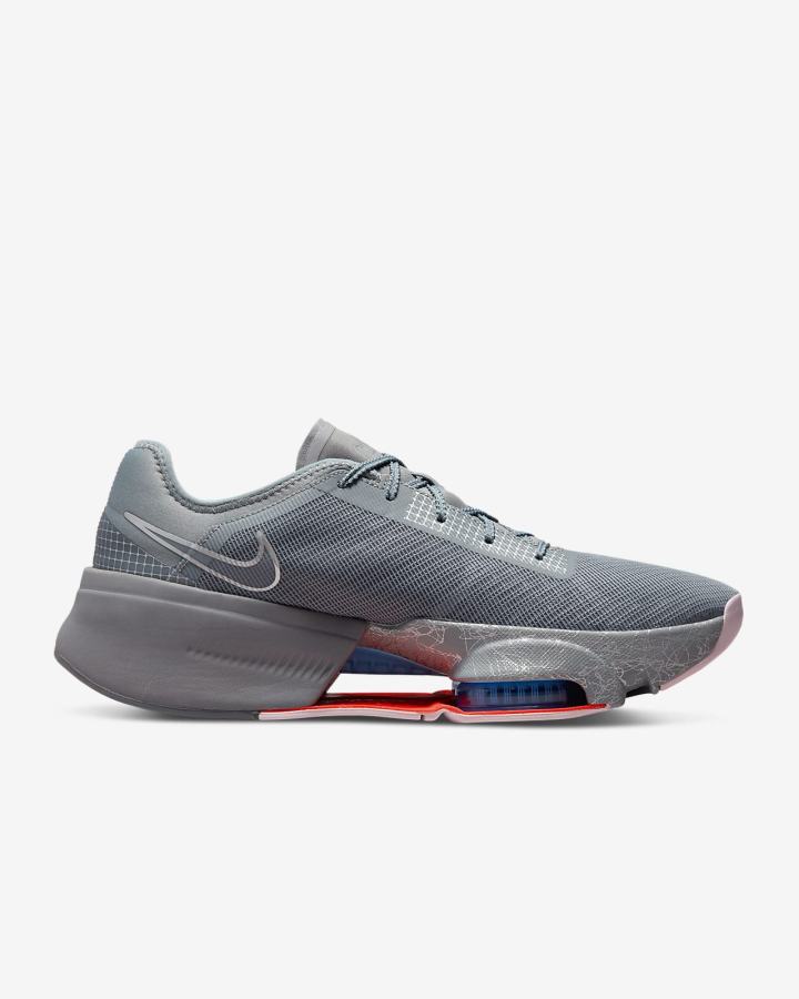 Zapatillas Nike Air Zoom SuperRep 3 HIIT Class Hombre Gris Azules Metal Plateadas | LXTDK-2735