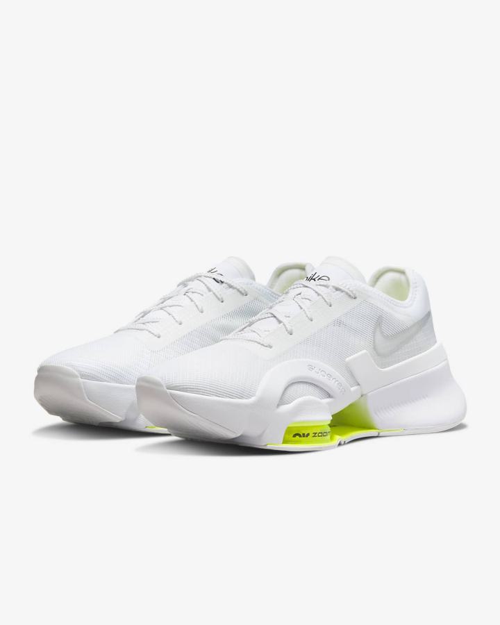 Zapatillas Nike Air Zoom SuperRep 3 HIIT Class Hombre Blancas Negras Metal Plateadas | QMCVL-8047