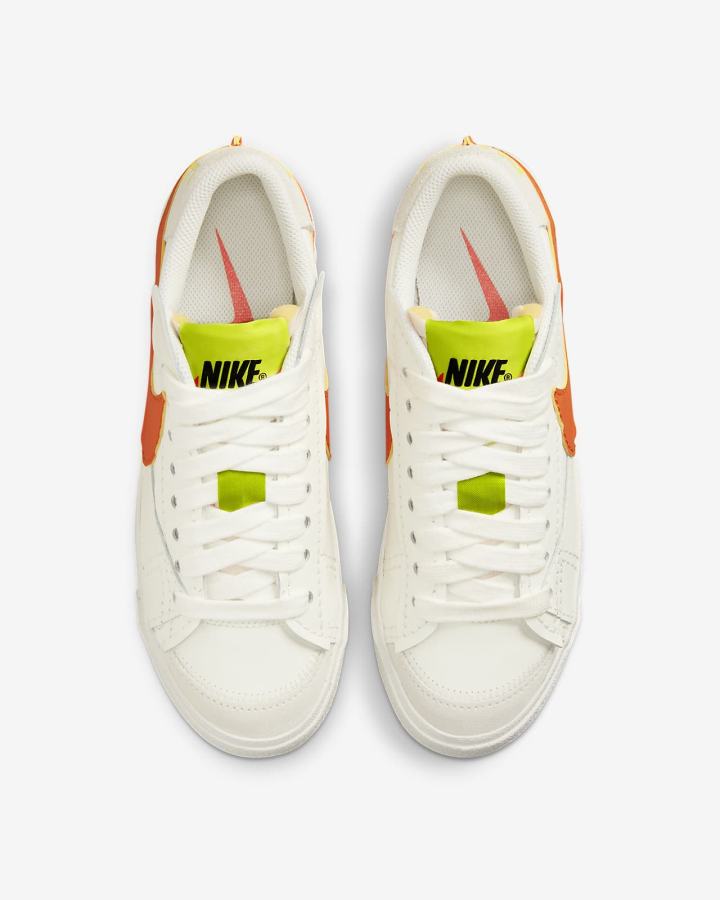 Zapatillas Nike Blazer Low '77 Jumbo Mujer Verde Naranjas | DYNCJ-3765