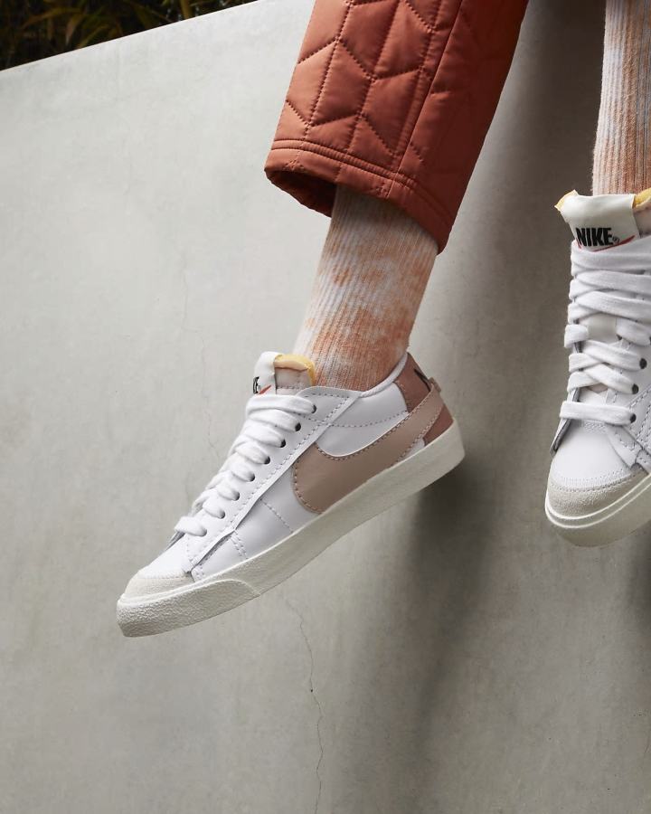 Zapatillas Nike Blazer Low '77 Jumbo Mujer Blancas Rosas Blancas Rosas | FOUSL-2857