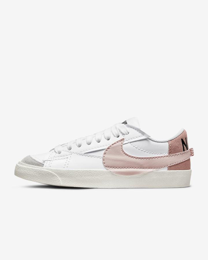 Zapatillas Nike Blazer Low \'77 Jumbo Mujer Blancas Rosas Blancas Rosas | FOUSL-2857