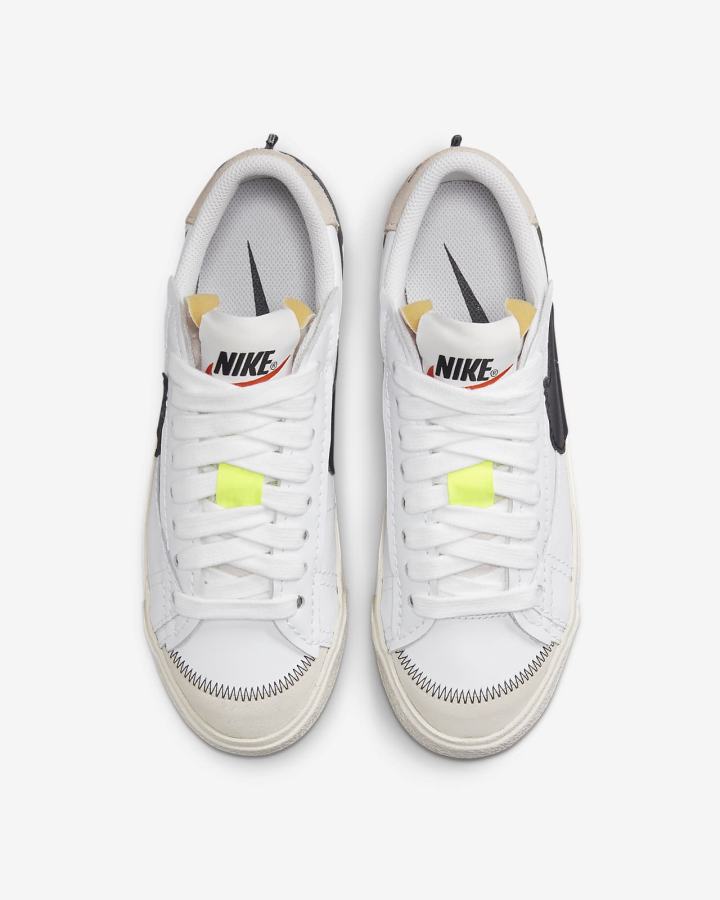 Zapatillas Nike Blazer Low '77 Jumbo Mujer Blancas Negras | WJKTB-1546