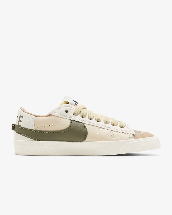 Zapatillas Nike Blazer Low '77 Jumbo Mujer Plateadas Claro Verde Oliva | ZLNDQ-2368