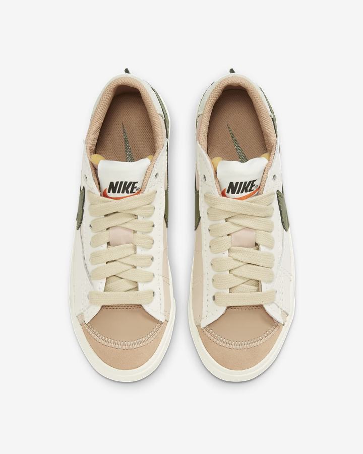 Zapatillas Nike Blazer Low '77 Jumbo Mujer Plateadas Claro Verde Oliva | ZLNDQ-2368