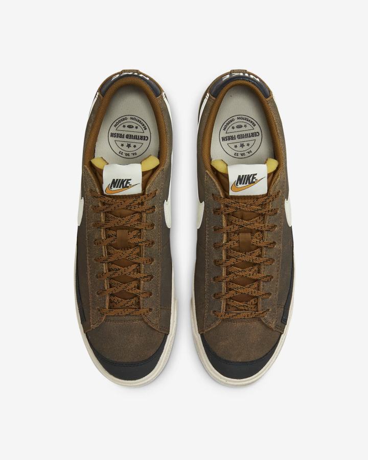 Zapatillas Nike Blazer Low '77 Premium Vintage Hombre Naranjas | GQHRW-1069