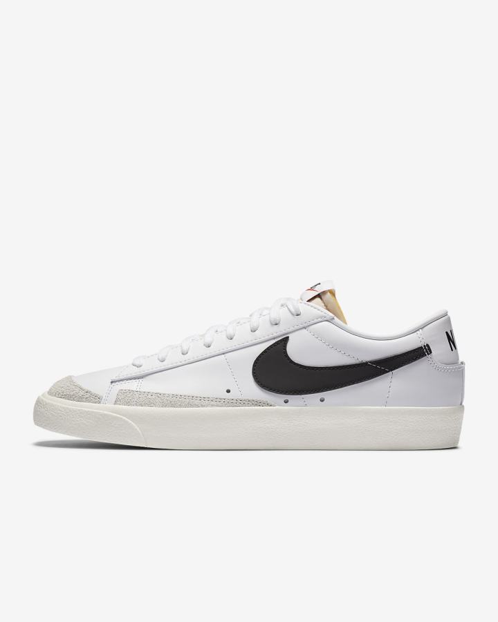 Zapatillas Nike Blazer Low \'77 Vintage Hombre Blancas Negras | BNRVU-5718