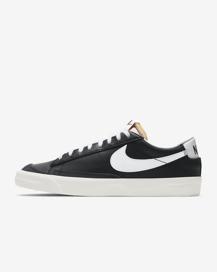 Zapatillas Nike Blazer Low '77 Vintage Hombre Negras Blancas | VFHTS-7512